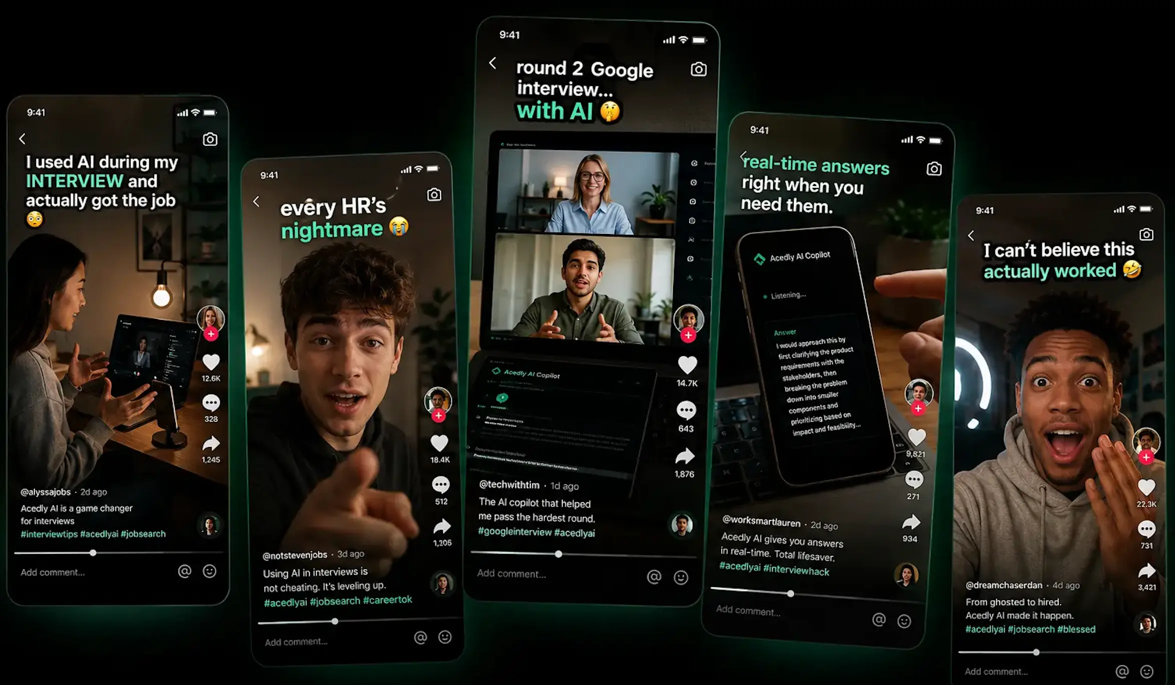 Acedly creators' short videos across TikTok, Reels & Shorts
